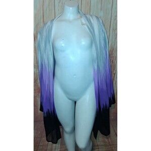 Attitudes By Renee Multicolor Geometric Long Sleeve Wrap Sz XL